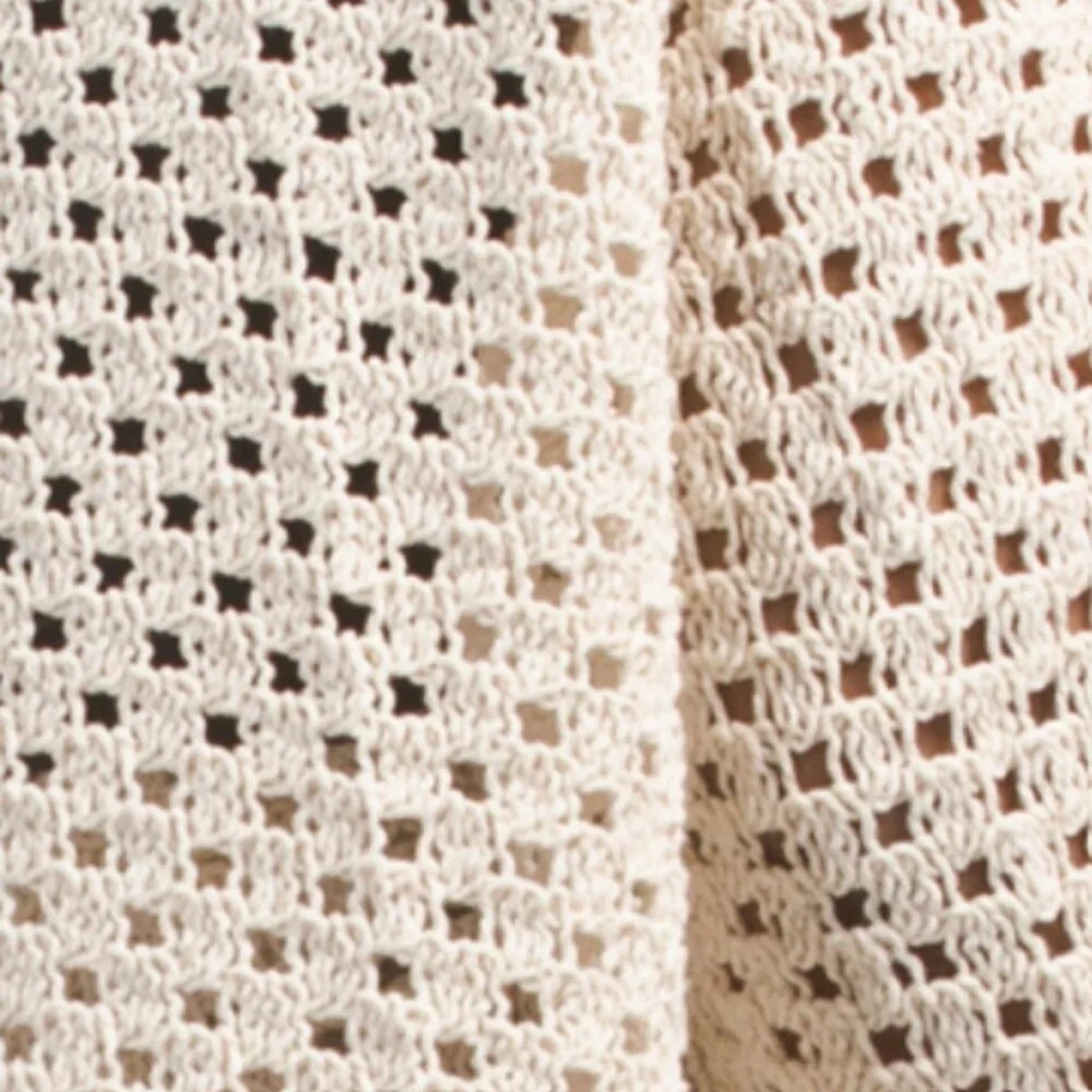 NWT Torn By Ronny Kobo Nicole Open Crochet Top Cover Up Size M
